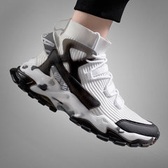 New fashion men's high-top shoes autumn and winter breathable flying shoes