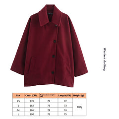 Blended Short Loose Overcoat Coat