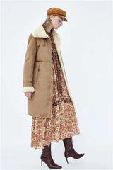 Women's European And American Style Casual Long Cotton Coat