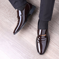 Formal bright leather invisible increase men's shoes