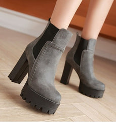 Mid boots high heel platform boots