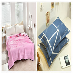Pure Color Washed Air Conditioner Summer Cooling Thin Single Double Washable Quilt