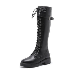 Women Long Boots High Boots Flat Boots Big Size – view 3