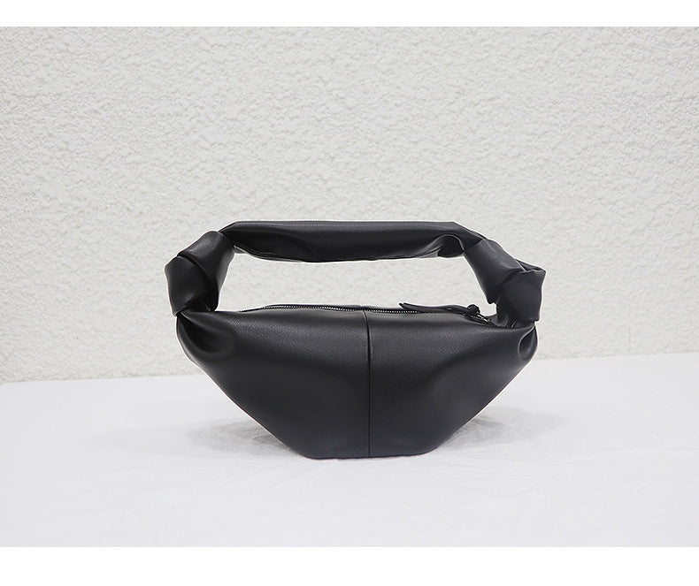 Women's soft leather cloud dumpling knot handbag - view 11