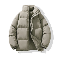 Cotton-padded Coat Stand Collar Cotton-padded Puffer Jacket Couple Wear Warm
