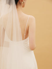 Travel Photo Light Wedding Dress With White Strap