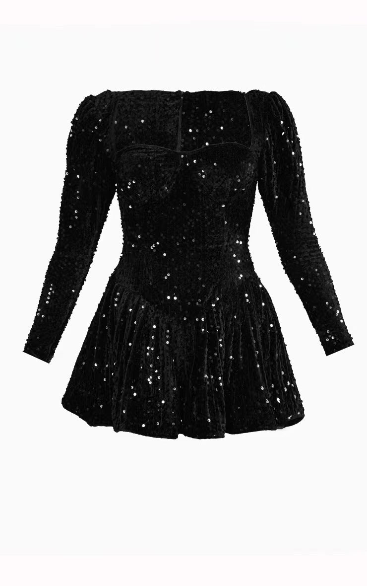 Fashionable Sequins Women's Jumpsuit Skirt