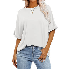 3 Pcs Women Oversized T-Shirt Short Sleeve Crew Neck Tee Tops Summer Casual Loose Tee T-Shirt