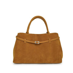 Decorative Design Solid Faux Suede Handbag Large Capacity Casual Tote Bags For Women Tote Design Portable Shoulder Bag
