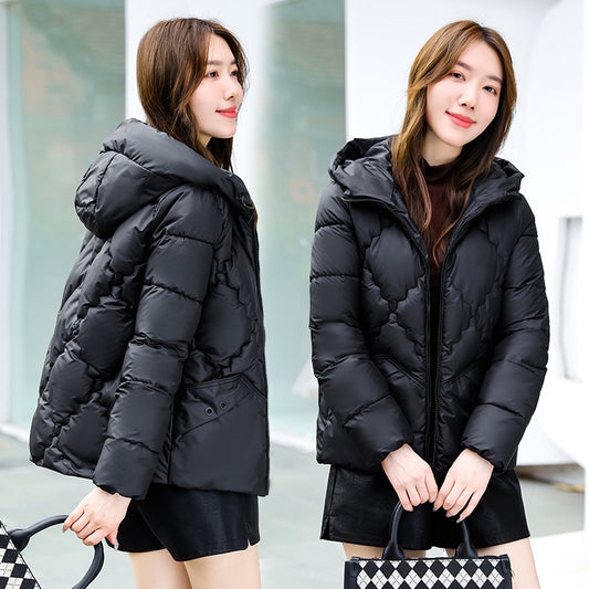 Cotton Coat Rhombus Thickened Cotton Coat Fleece-lined Cotton Coat Puffer Jacket