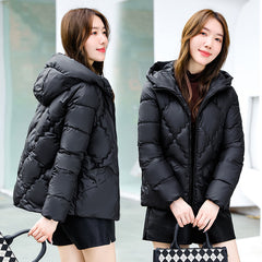 Cotton Coat Rhombus Thickened Cotton Coat Fleece-lined Cotton Coat Puffer Jacket