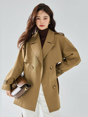 Elegant Short Trench Coat Women