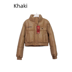 Female Big Fur Collar Puffer Jacket Coat