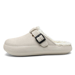 Autumn And Winter Eva Soft Bottom Home Travel Fleece-lined Slippers