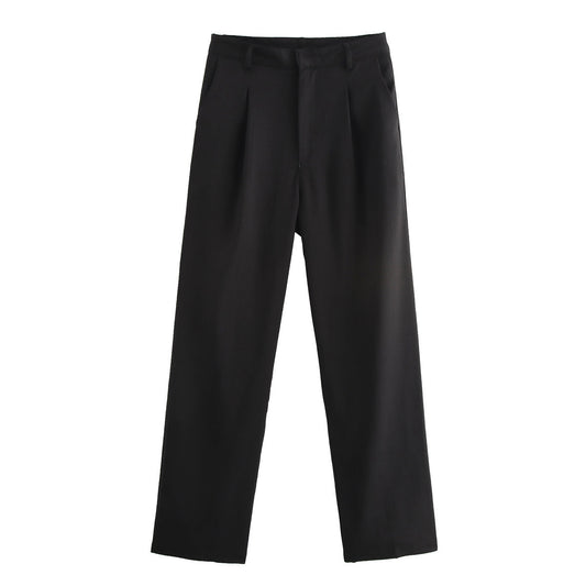 Double Pocket Coat Top Pants Suit Women
