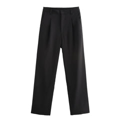 Double Pocket Coat Top Pants Suit Women