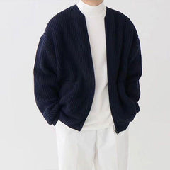 Men's Sweater Jacket with a Zipper