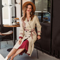 Over the knee women's trench coat