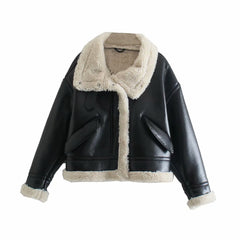 Women's Street Fashion Fleece Fur Jacket