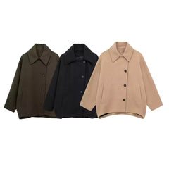 Autumn Wool Blended Short Coat