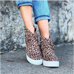 Fashion top Lace-up Flat Ankle Boots Women