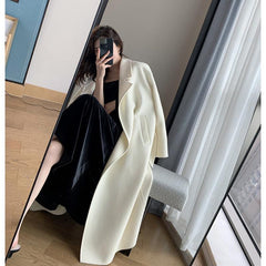 White Woolen Coat Women Autumn And Winter Temperament In The Long And Small