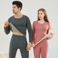 Women's Bound Velvet Thermal Underwear Suit