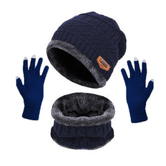 Warm Cashmere Padded Hat Scarf Gloves Set Of Three