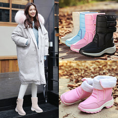 Women's shoes high-top plus velvet warm cotton shoes