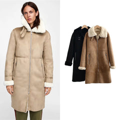 Women's European And American Style Casual Long Cotton Coat