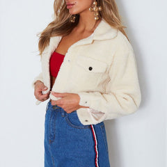 Lapel long sleeve sweater