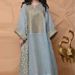 Printed Breathable Long Sleeve Loose Dress