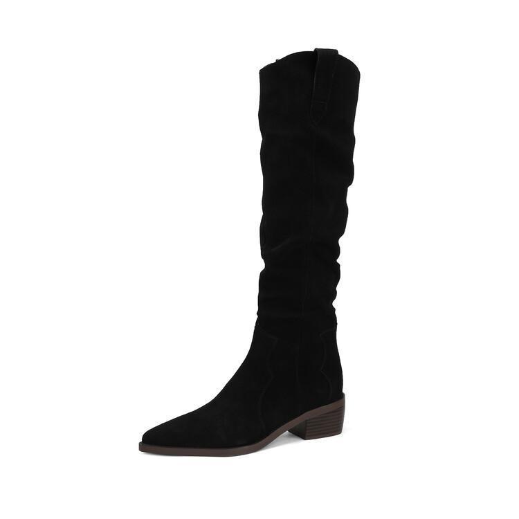 Knee-high Boots Chunky Heel  Autumn And Winter