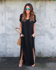 European and American foreign trade dress burst summer aliexpress Amazon hot pocket split large swing dress