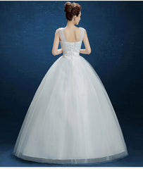 Summer New Wedding Dress, Korean Simple Shoulder Uniform Show Thin Bride Married One Word Shoulder Dress