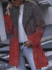 Autumn And Winter Women's 3D Printed Ethnic Style Long Sleeve Top