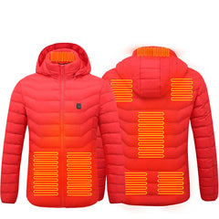 Heated Jacket Coat USB Electric Jacket Cotton Coat Heater Thermal Clothing Heating Vest Men's Clothes Winter