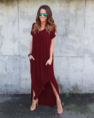 European and American foreign trade dress burst summer aliexpress Amazon hot pocket split large swing dress
