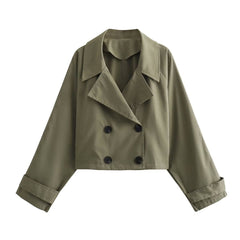 Women's Trench Coat Short Jacket