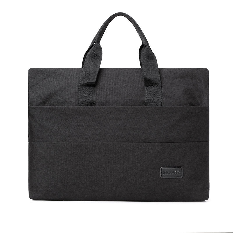 Mens Fashion Casual Solid Color Handbag Briefcase