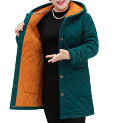 Mid-length Corduroy Cotton-padded Coat Middle-aged And Elderly