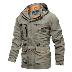 Men's Medium To Long Casual Outdoor Hooded Plus Size Jacket