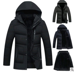 Cotton coat warm thick cotton coat men's cotton hooded jacket down Puffer jacket
