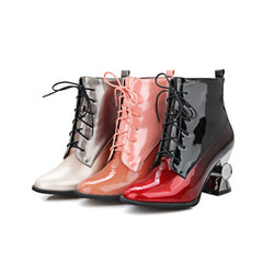 Boots with chunky heels