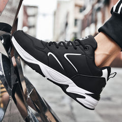 Male Leather Waterproof Running Travel Shoes