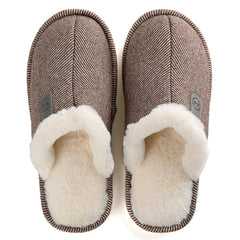 Autumn and winter plus velvet warm cotton slippers