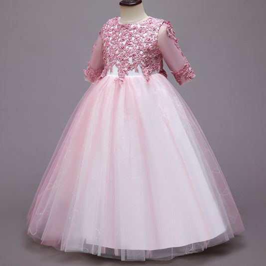 Summer New Girls' Wedding Dress Long