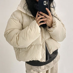 Women's Lazy Casual Loose Hand Stuffed Cotton Warm Padded Clothes