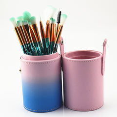 20 fiber eye group suit multicolor eye shadow set brush plating plastic handle beauty tools