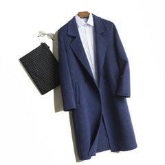 Long Dropped Shoulder Trench Coat Cashmere Coat